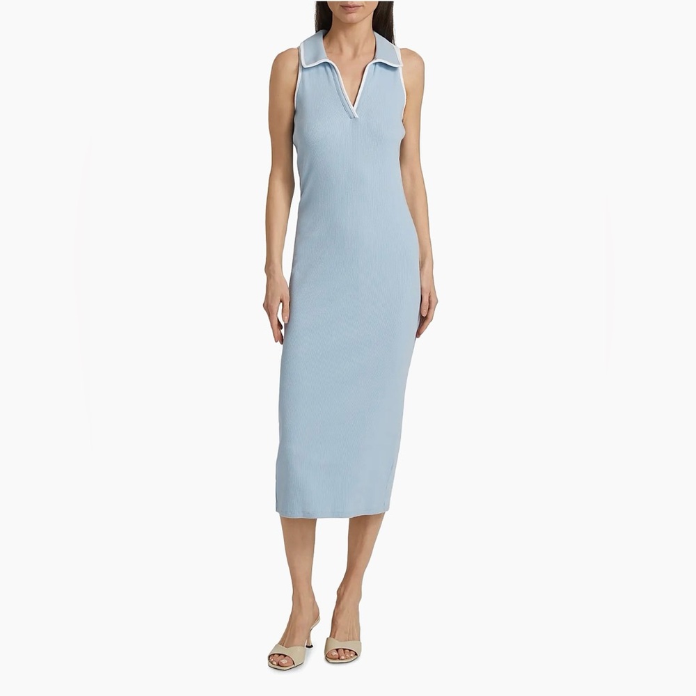 Veronica Beard Darien Rib-Knit Midi-Dress